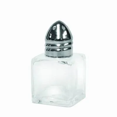 12 Pack Small Mini Cube Glass Salt and Pepper Shaker Restaurant Dispenser Bottle