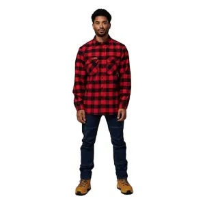 2 x Mens Hard Yakka Foundation New Check Flannel Shirt Red Y07295