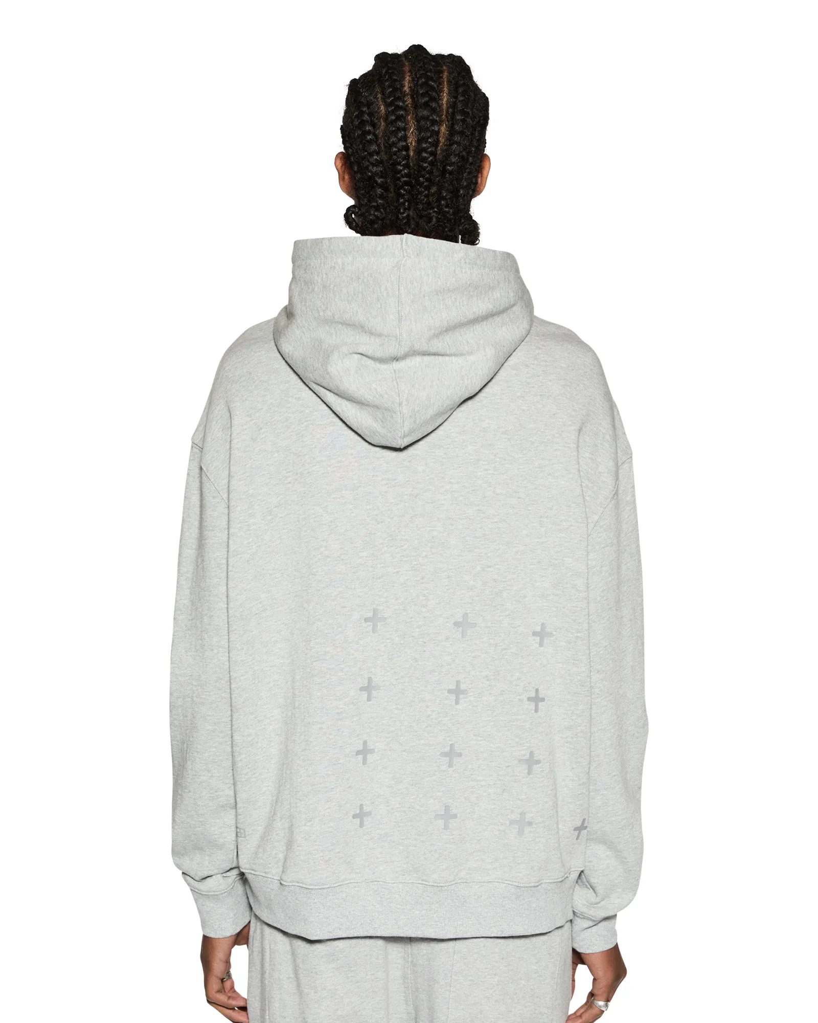 4 X 4 BIGGIE HOODIE GREY MARLE