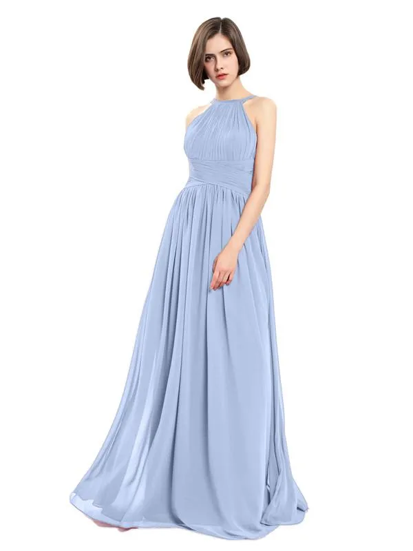 A-line Chiffon Sleeveless Elegant Bridesmaid Dresses