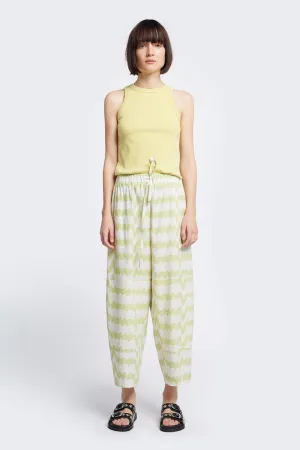 Aratus Pant in Pale Green Print