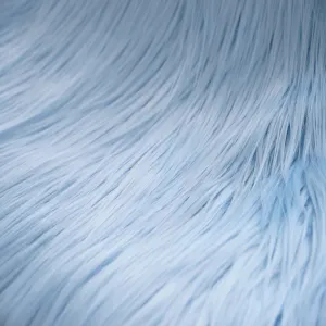 Baby Blue Shaggy Long Pile Faux Fur Fabric (4")