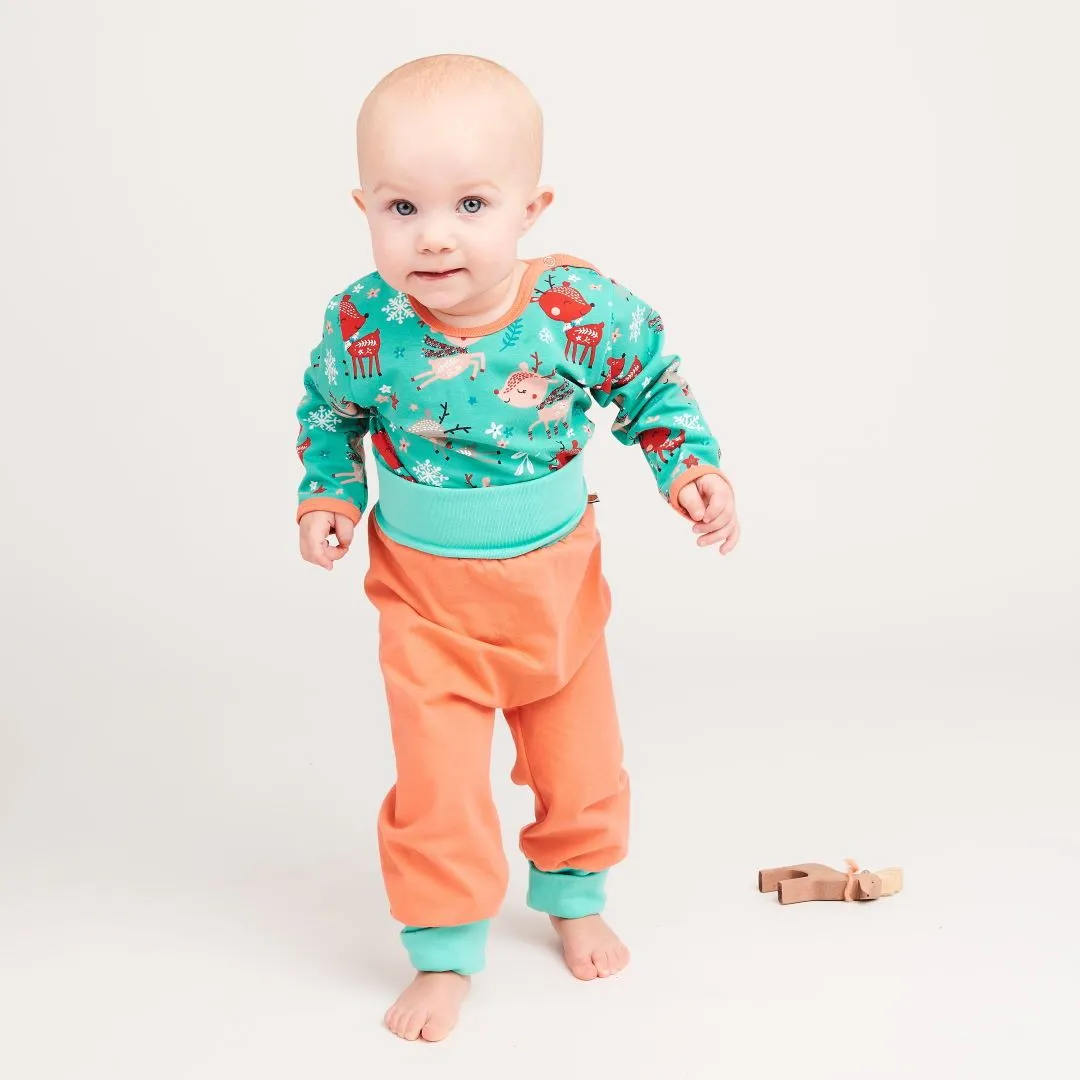 Baby pants "Jersey Apricot/Mint"