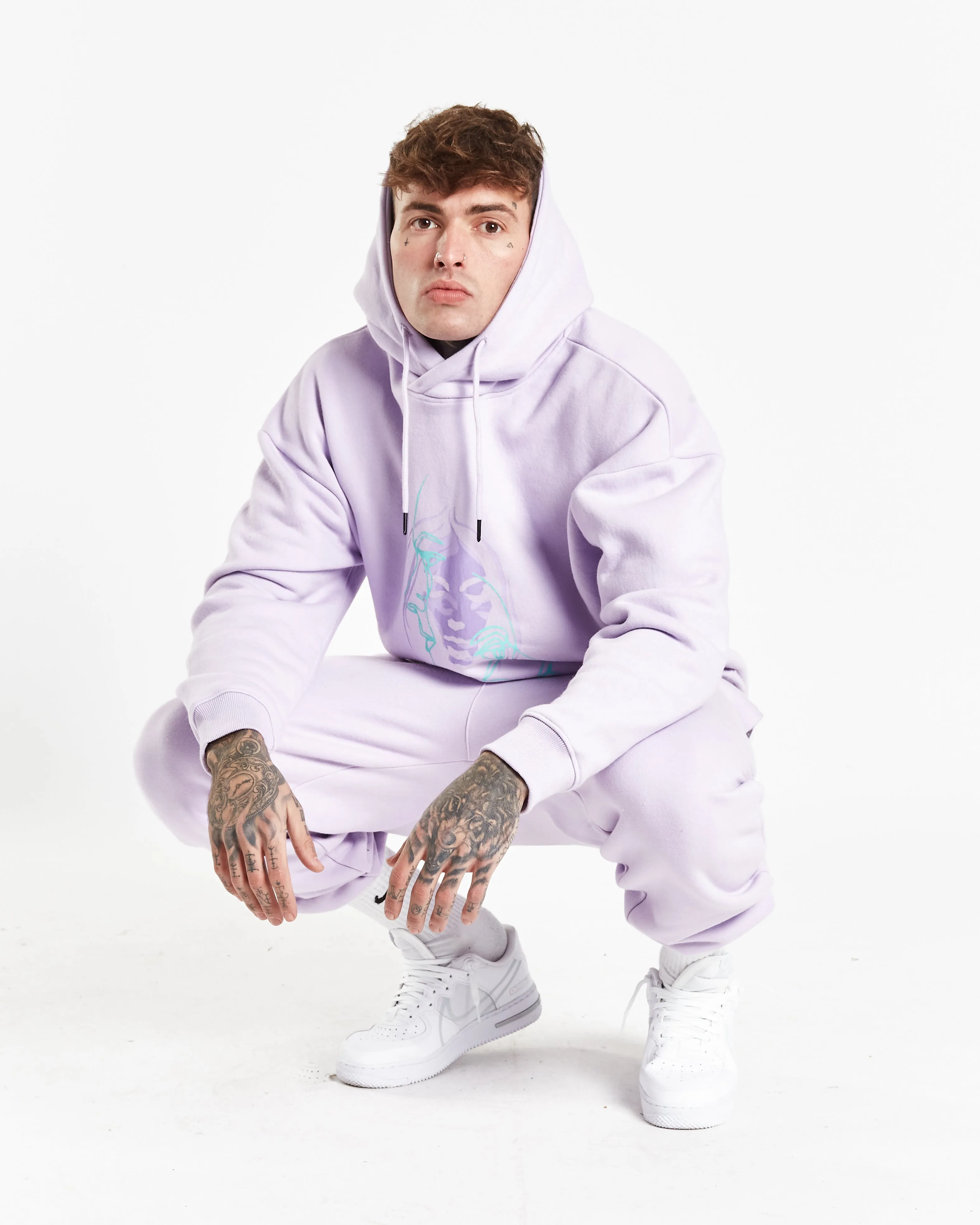 Bad Habits Relaxed Jogger In Pastel Lilac