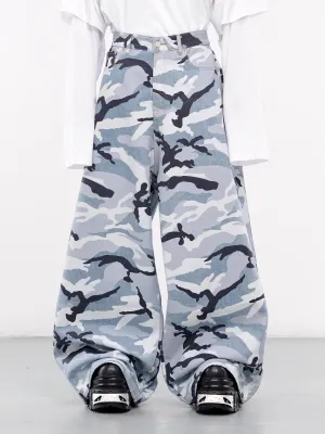 Baggy Camo Jeans(UA65PA850N-BLUE-CAMO-GREY)