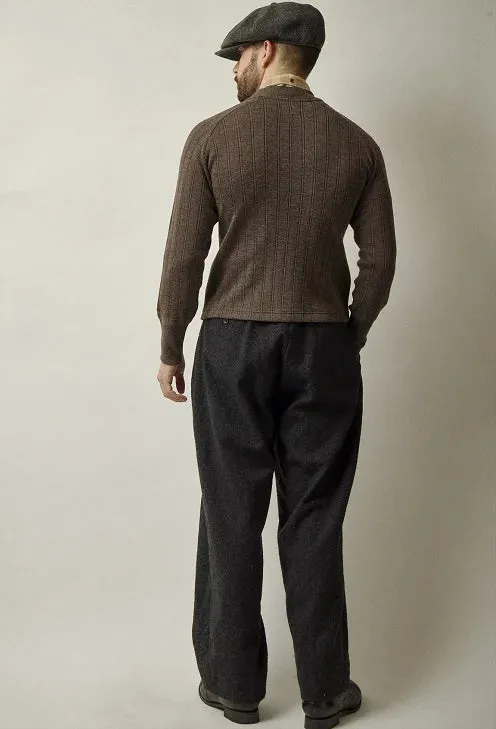 Belafonte Ragtime Clothing, Panel Cardigan, Smokey Brown