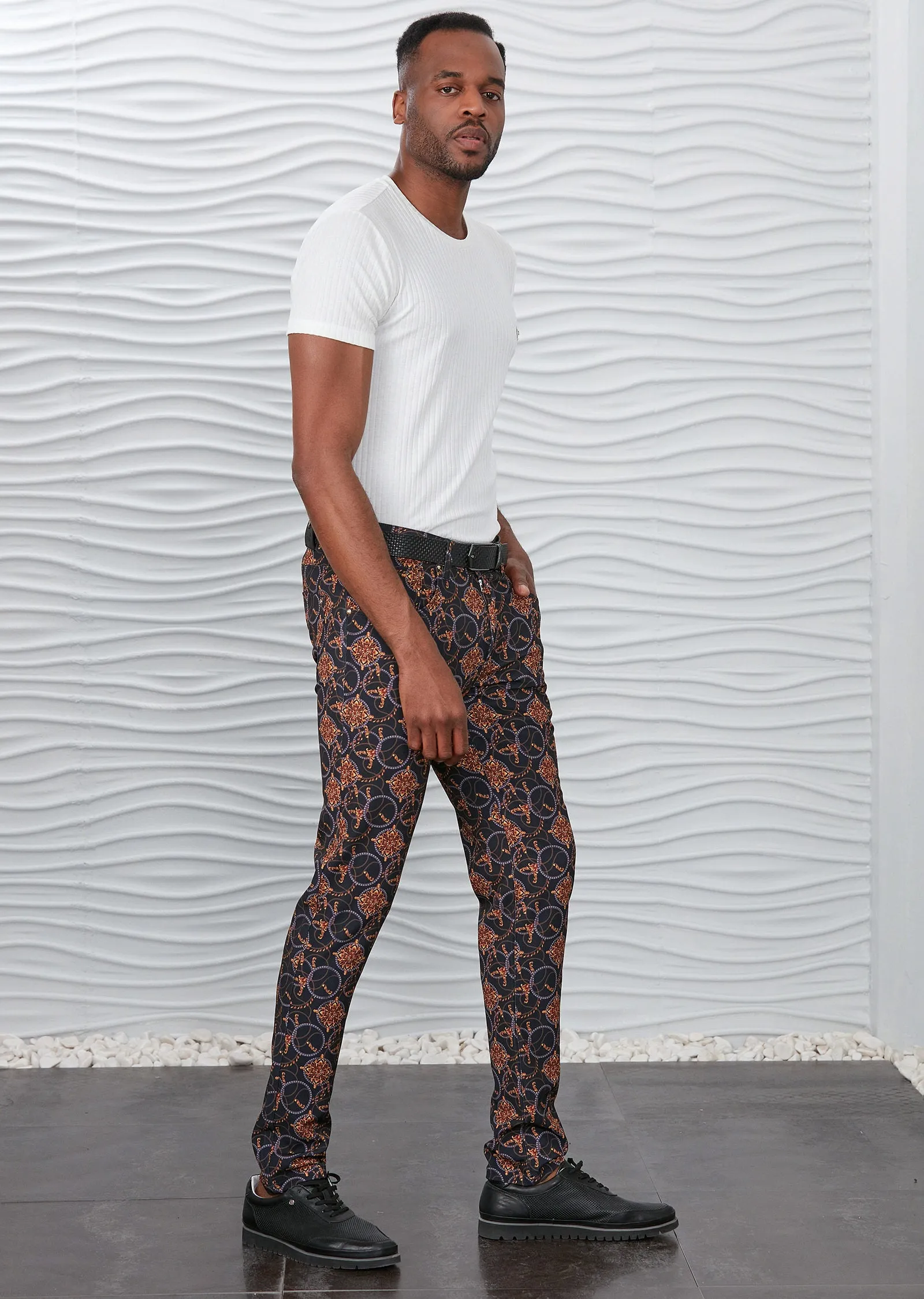 Black Gold "Mirage" Print Pants