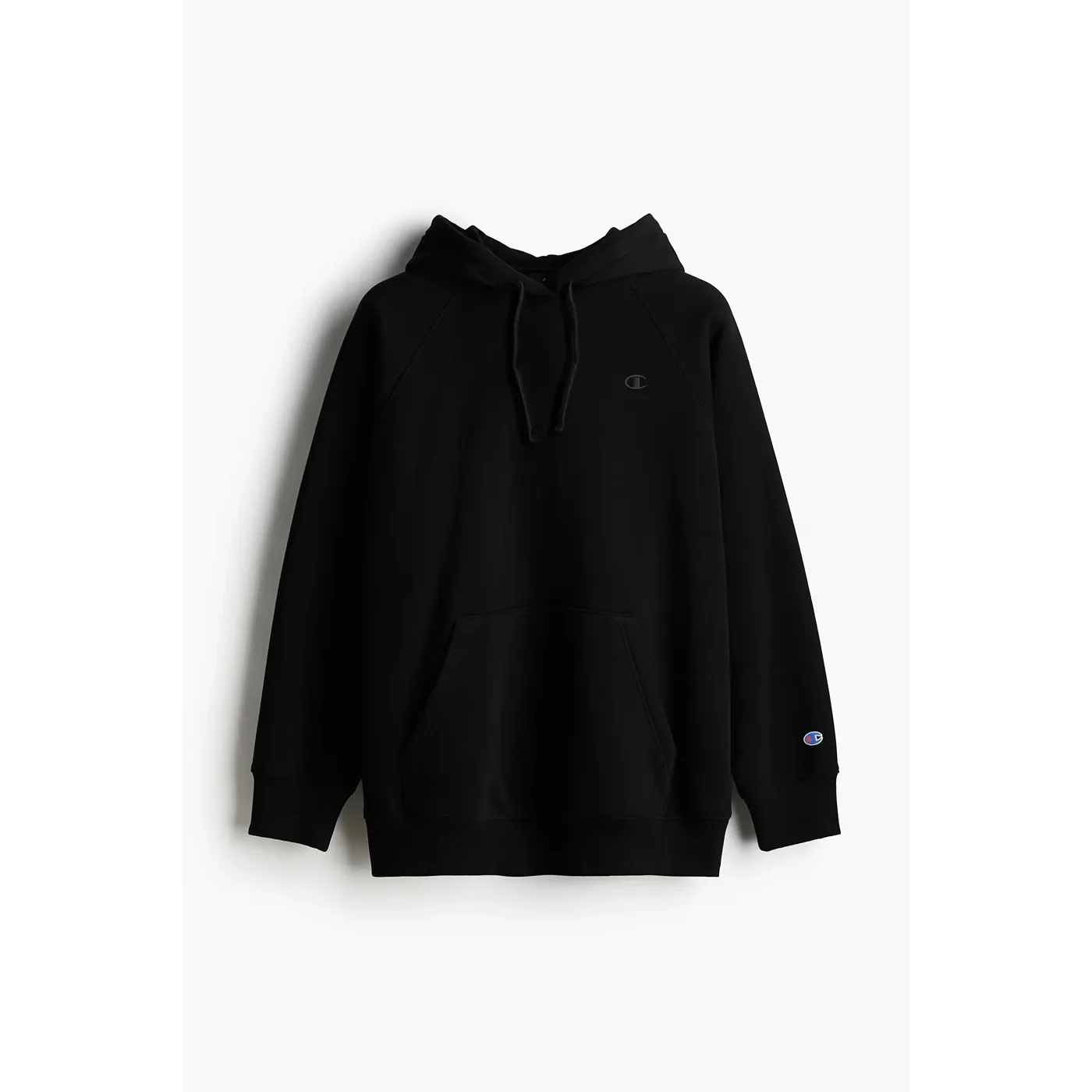 Black Oversized Logo Hoodie