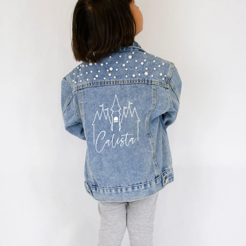 (Blue Pearl) Theme Park Kids Denim Jacket