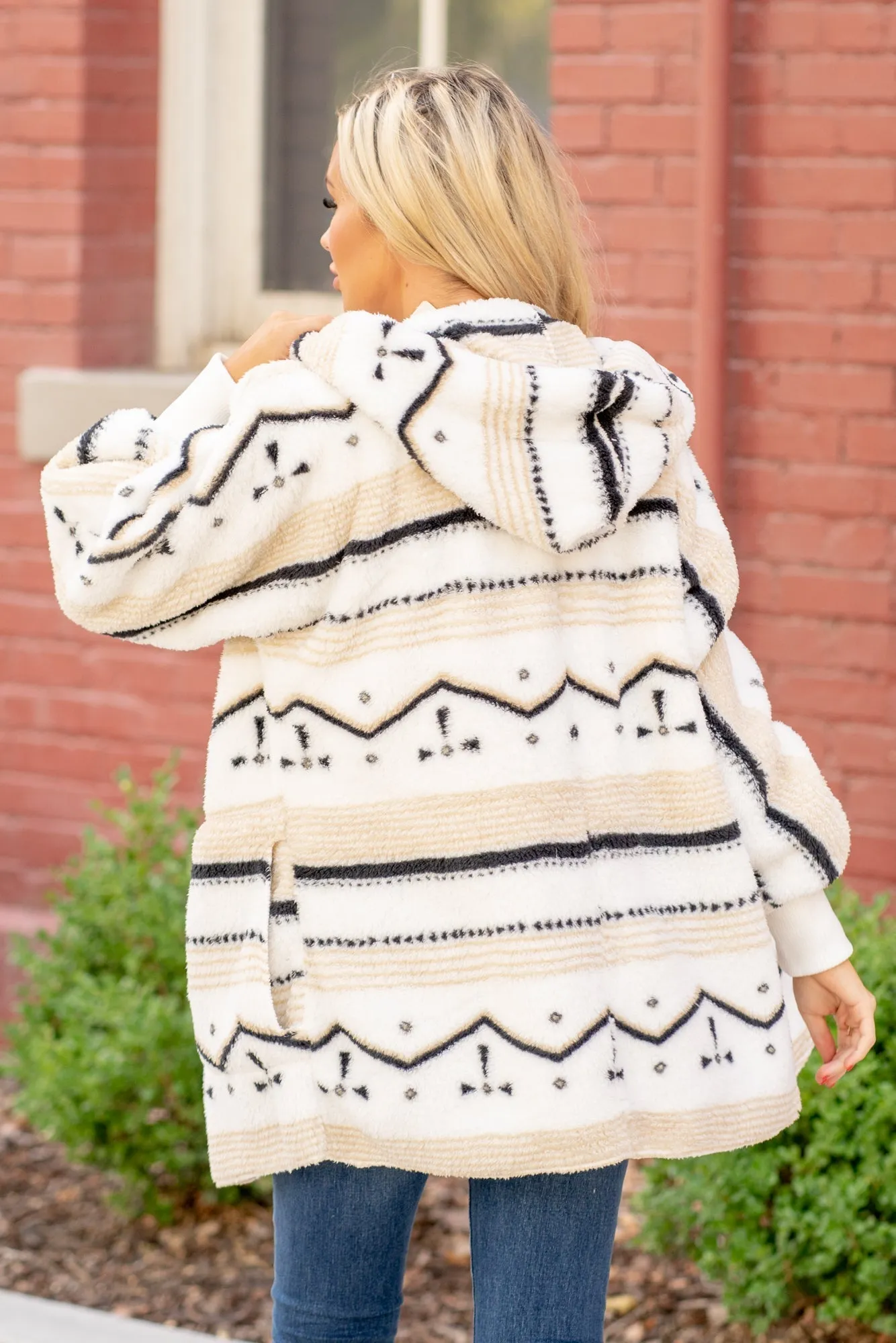 Bohemian Cozy Sherpa Jacket White