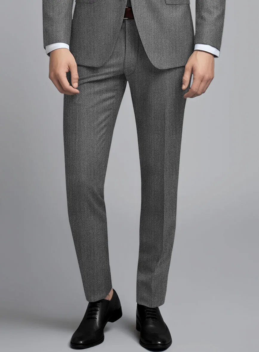 Cavalry Twill Gray Wool Suit