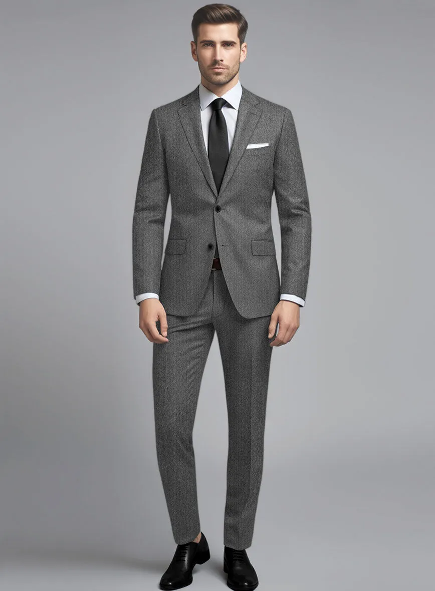 Cavalry Twill Gray Wool Suit