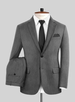 Cavalry Twill Gray Wool Suit