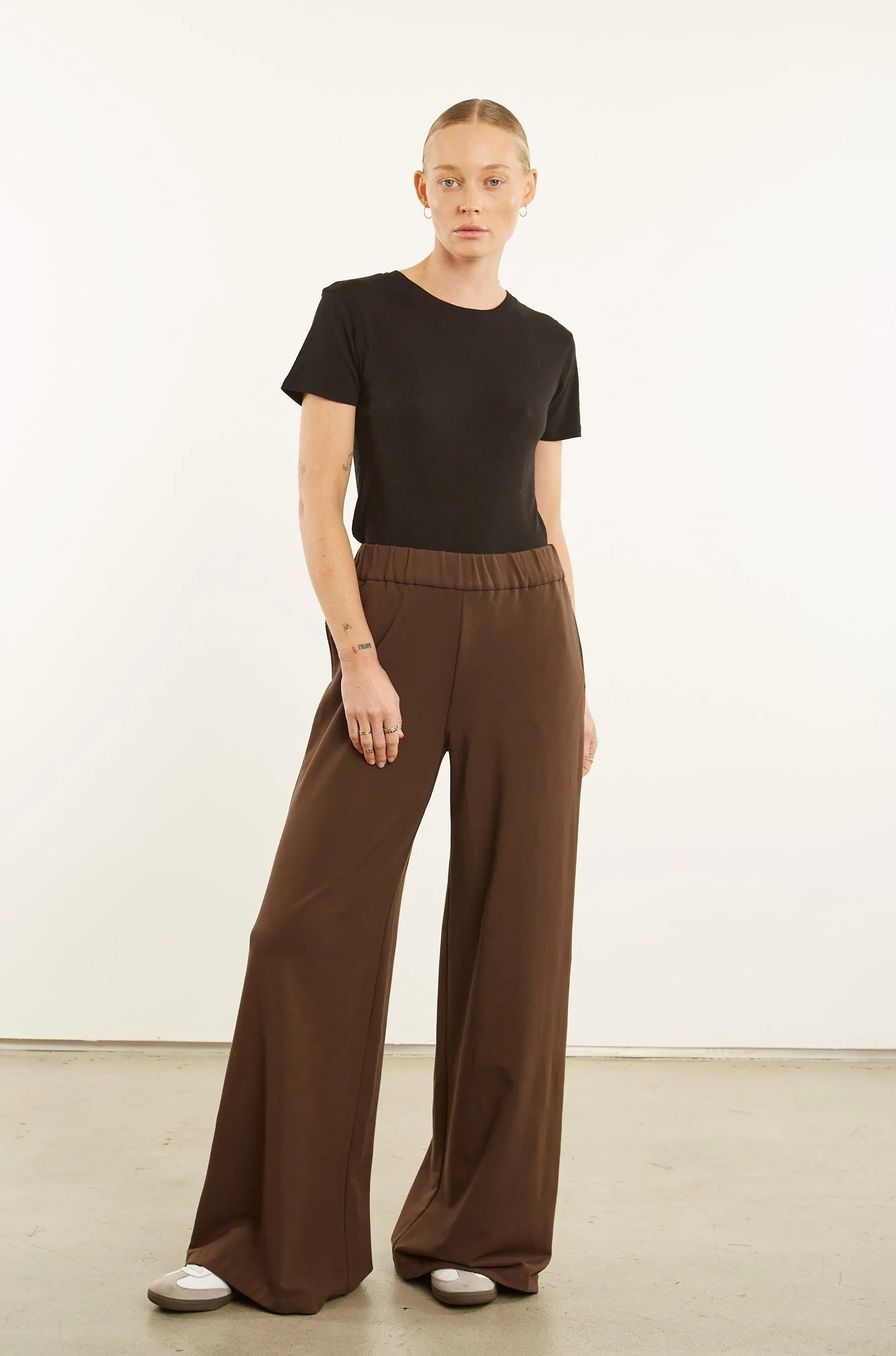 Dark Chocolate City Wide Leg Trousers