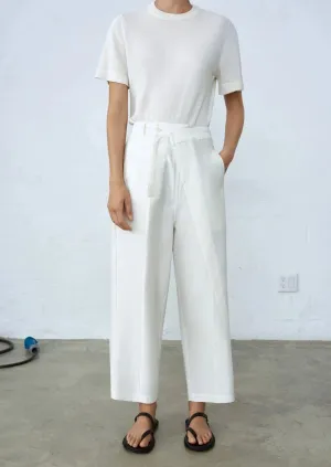 Draped Tailoring Pants, White