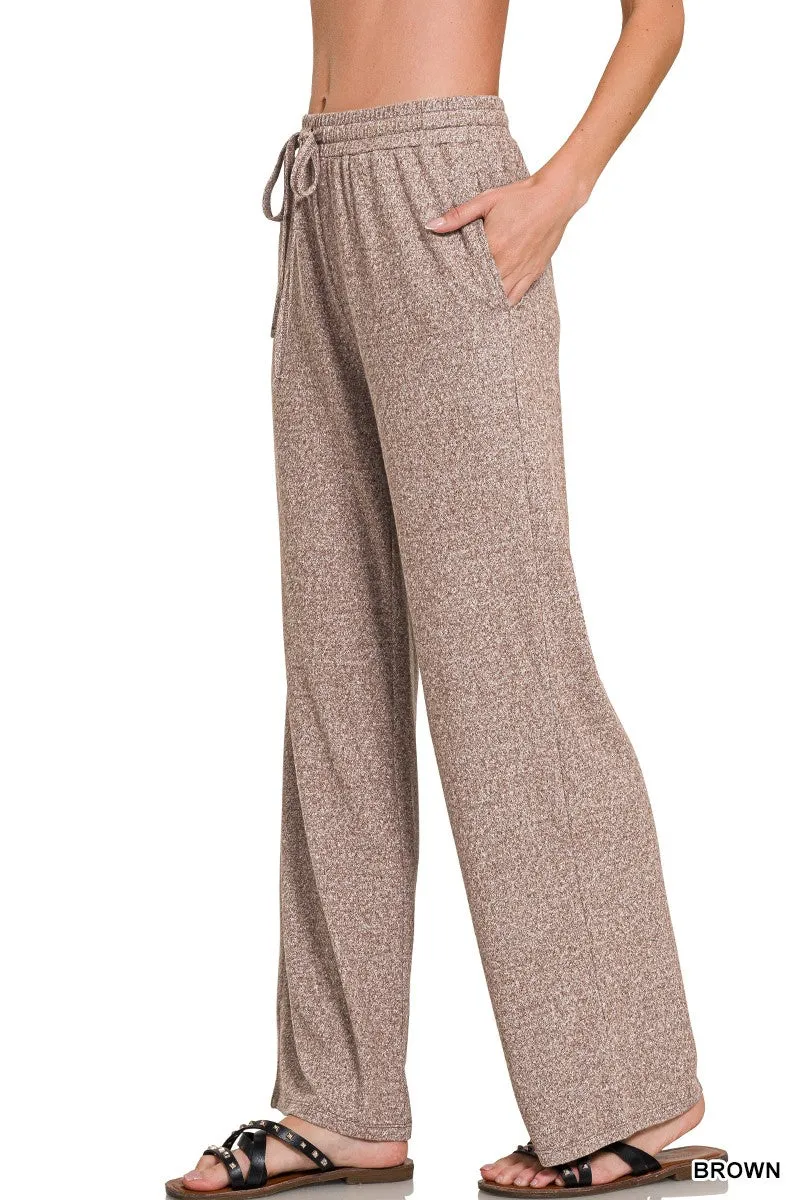 Drawstring Wide Leg Pants