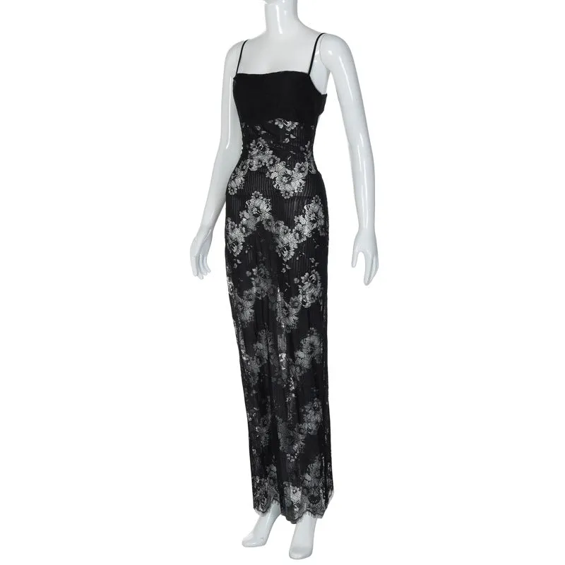 Flytonn-Christmas Outfits New Year's Eve Dress Night Out Club Dresses cute winter outfits Indy Lace Slip Maxi Dress