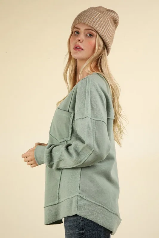 French Terry Oversized Cozy Tops - 4 Colors!