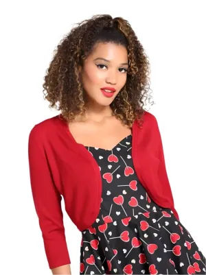 HELL BUNNY MAGGIE BOLERO RED