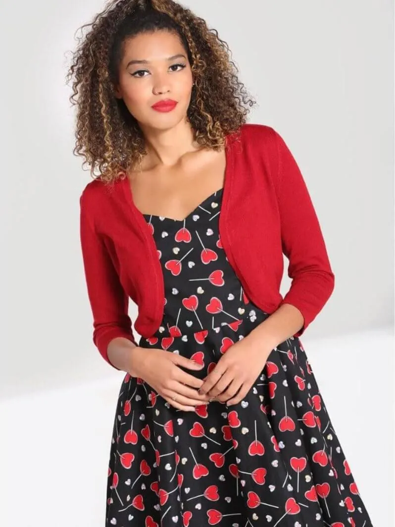 HELL BUNNY MAGGIE BOLERO RED