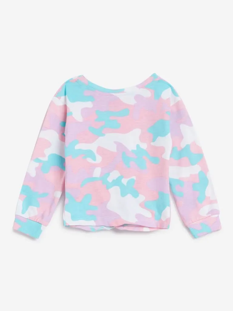 HOP Kids Lilac Camouflage Print Jess T-Shirts