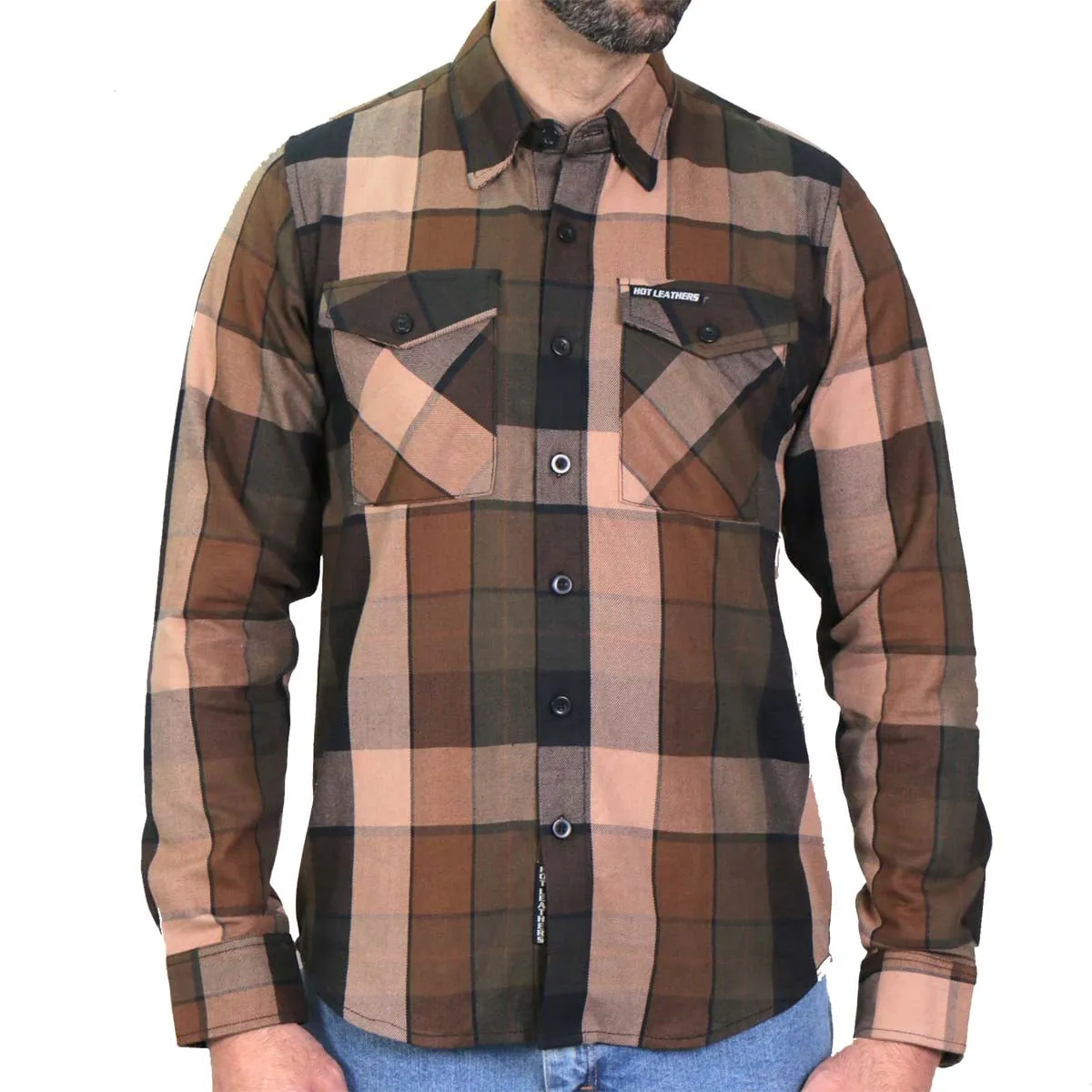 Hot Leathers FLM2013 Men's Sidewinder Flannel Long Sleeve Shirt