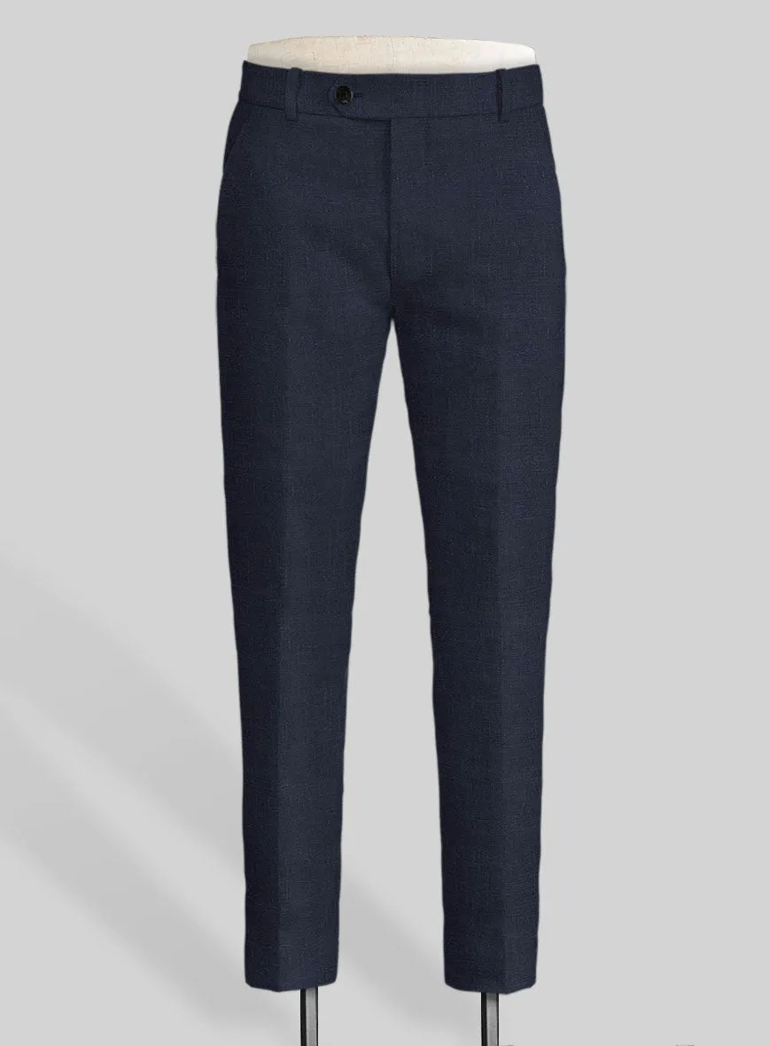 Italian Prato Oxford Blue Linen Pants