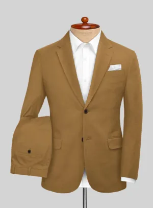 Italian Tan Cotton Stretch Suit