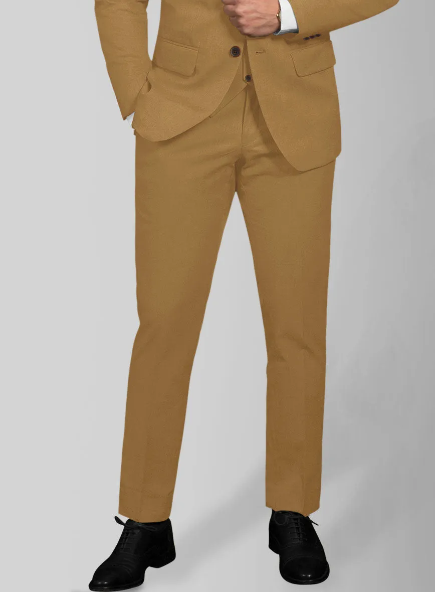 Italian Tan Cotton Stretch Suit