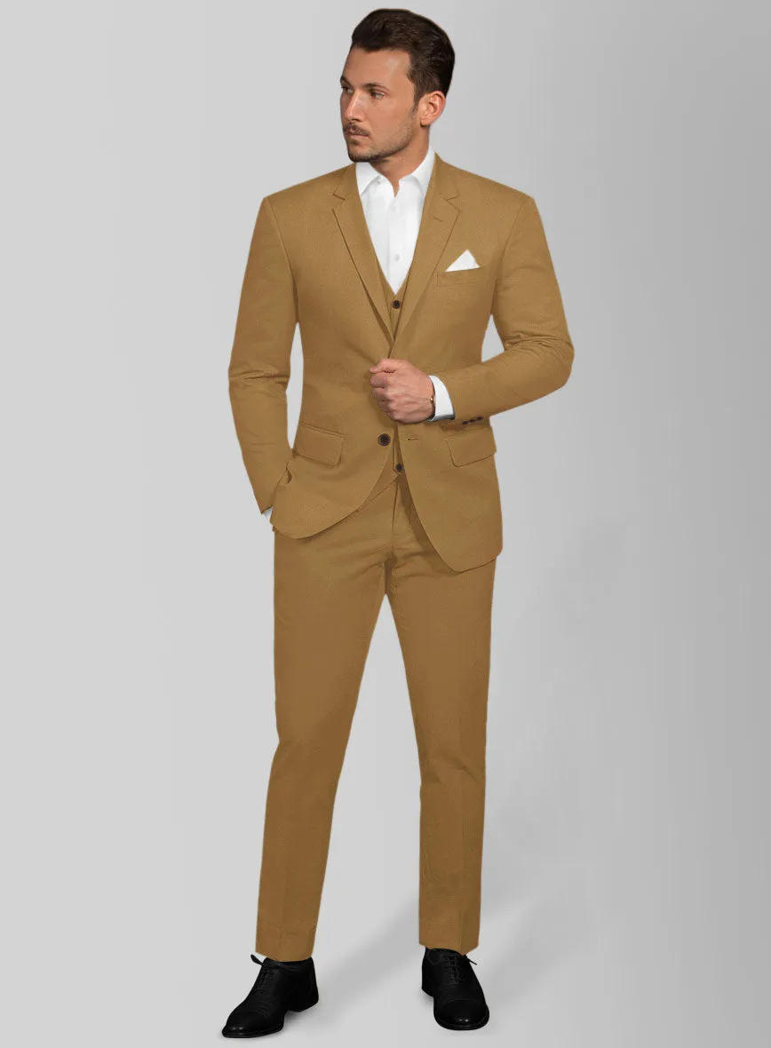 Italian Tan Cotton Stretch Suit