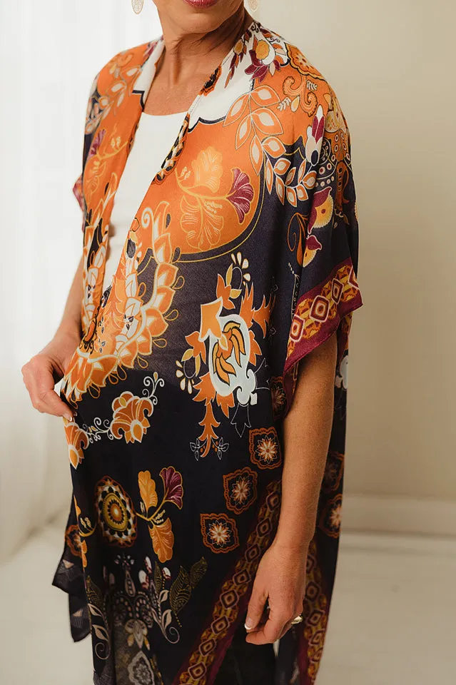 Jacobean Print Kimono