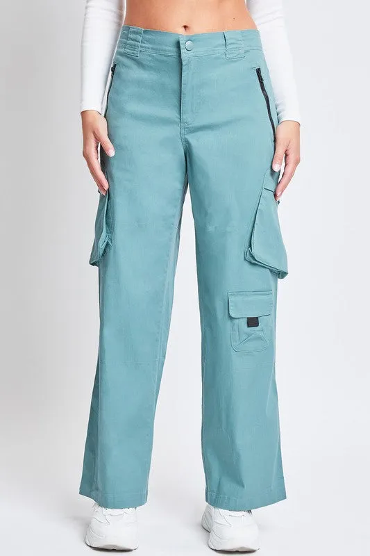 Jasmn-Jasmine Junior High-Rise Relaxed All Day Cargo Pants