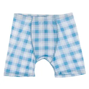 KicKee Pants Blue Moon 2020 Holiday Plaid Boy's Boxer Brief