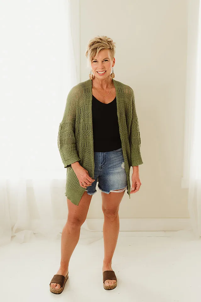 Knit Netted Cardi