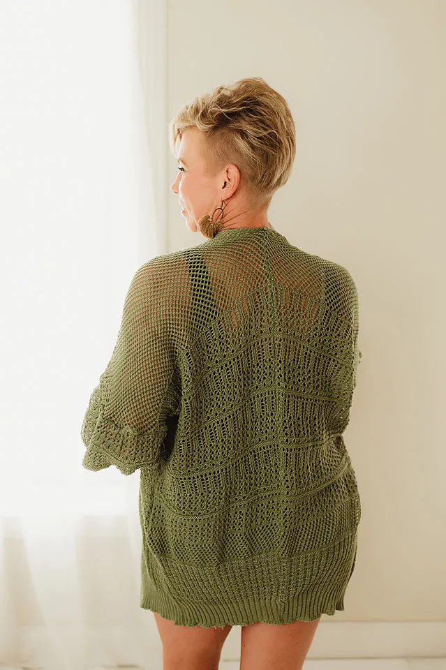 Knit Netted Cardi