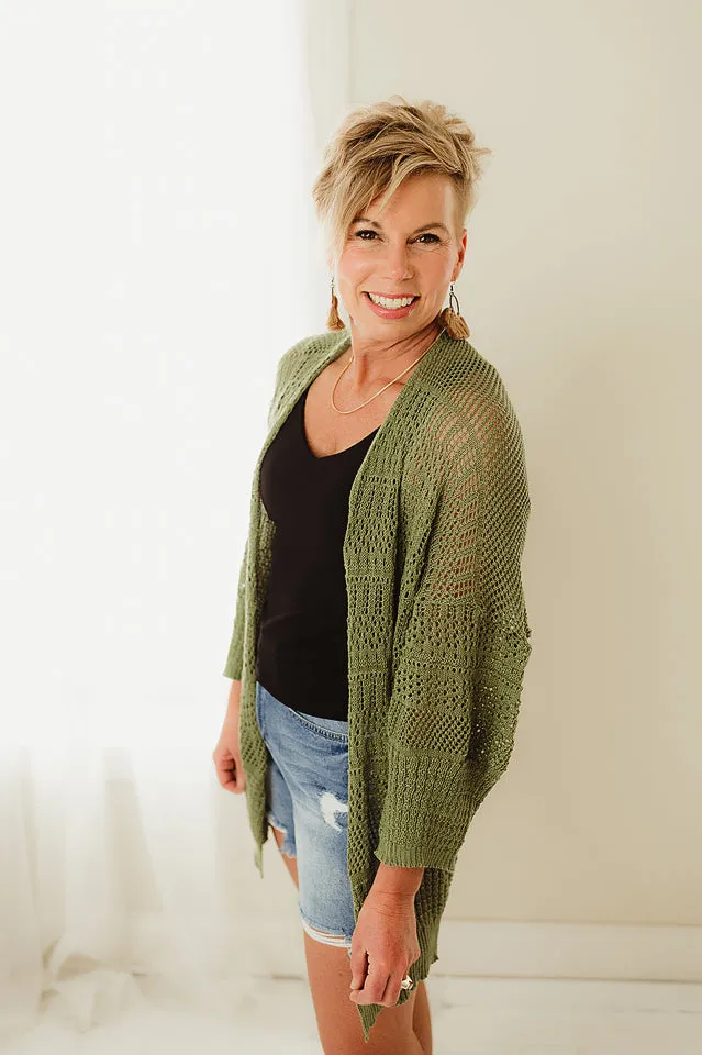 Knit Netted Cardi