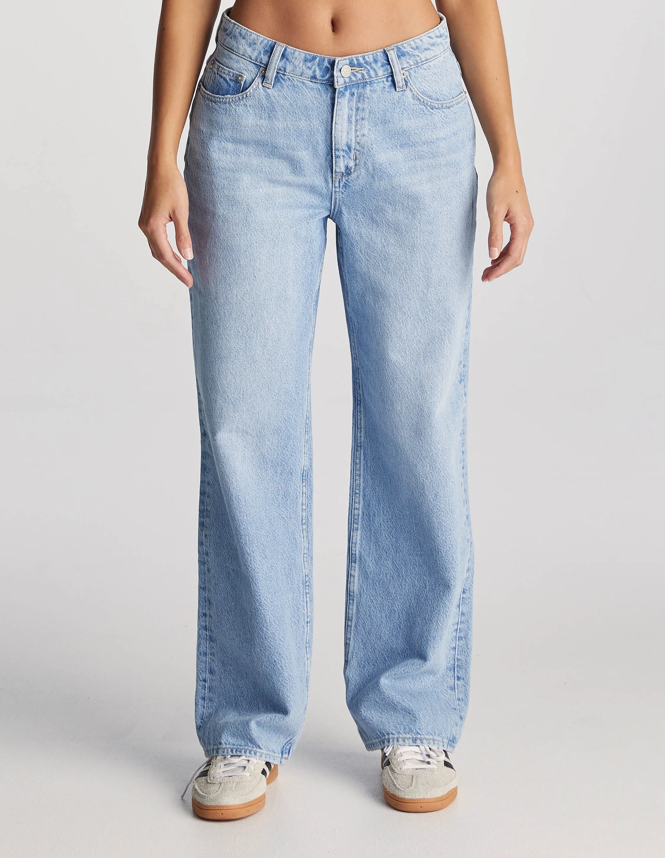 Lee Mid Baggy Jean | Lakeside Blue