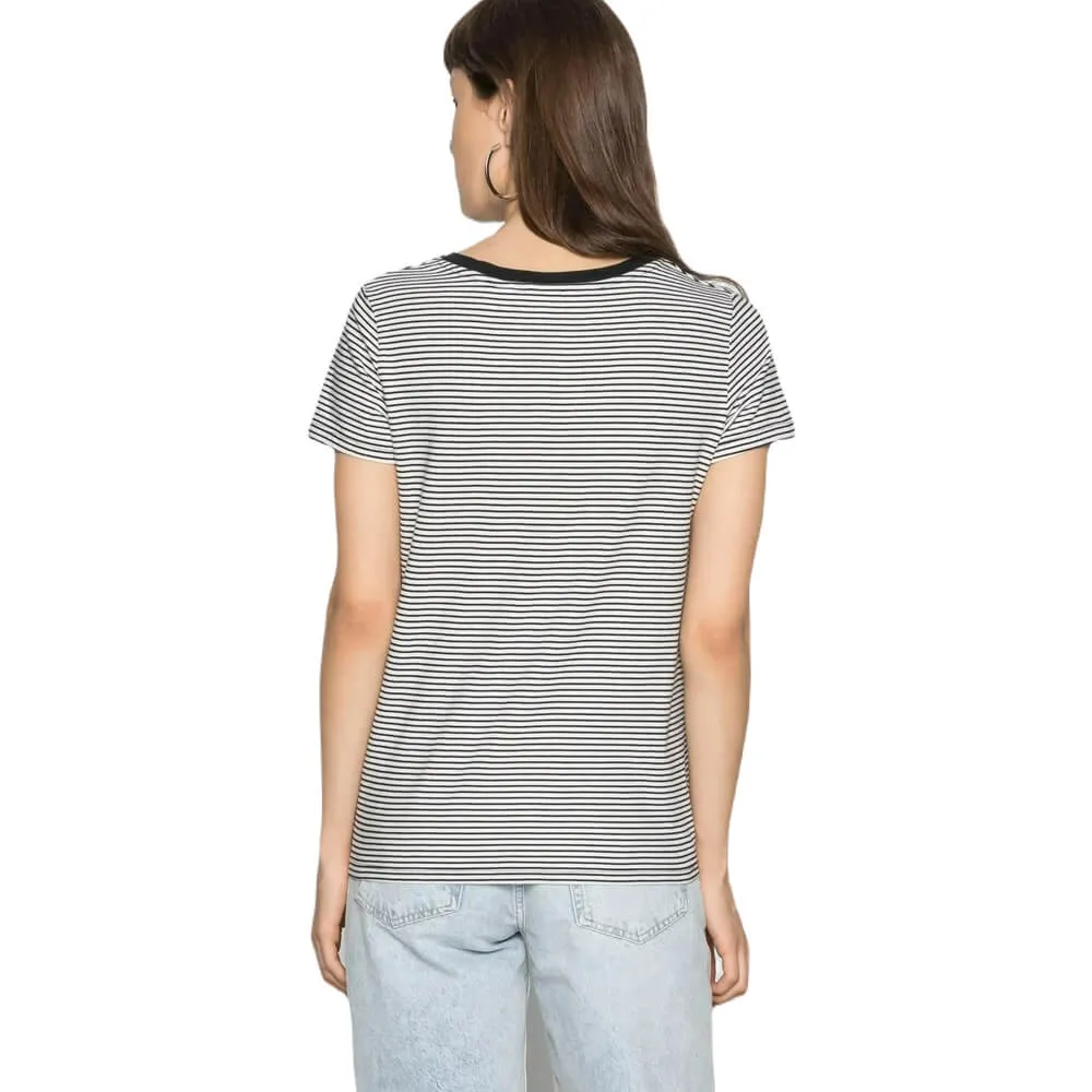 Levi's Perfect V Neck T-shirt, grey/white