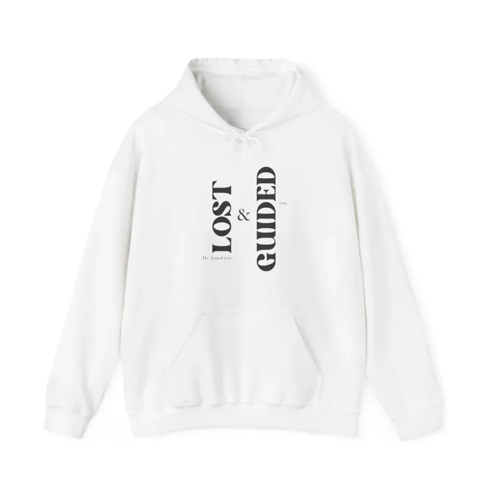 Lost and Guided Unisex Heavy Blend Hooded Sweatshirt White