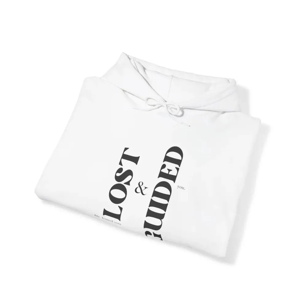 Lost and Guided Unisex Heavy Blend Hooded Sweatshirt White