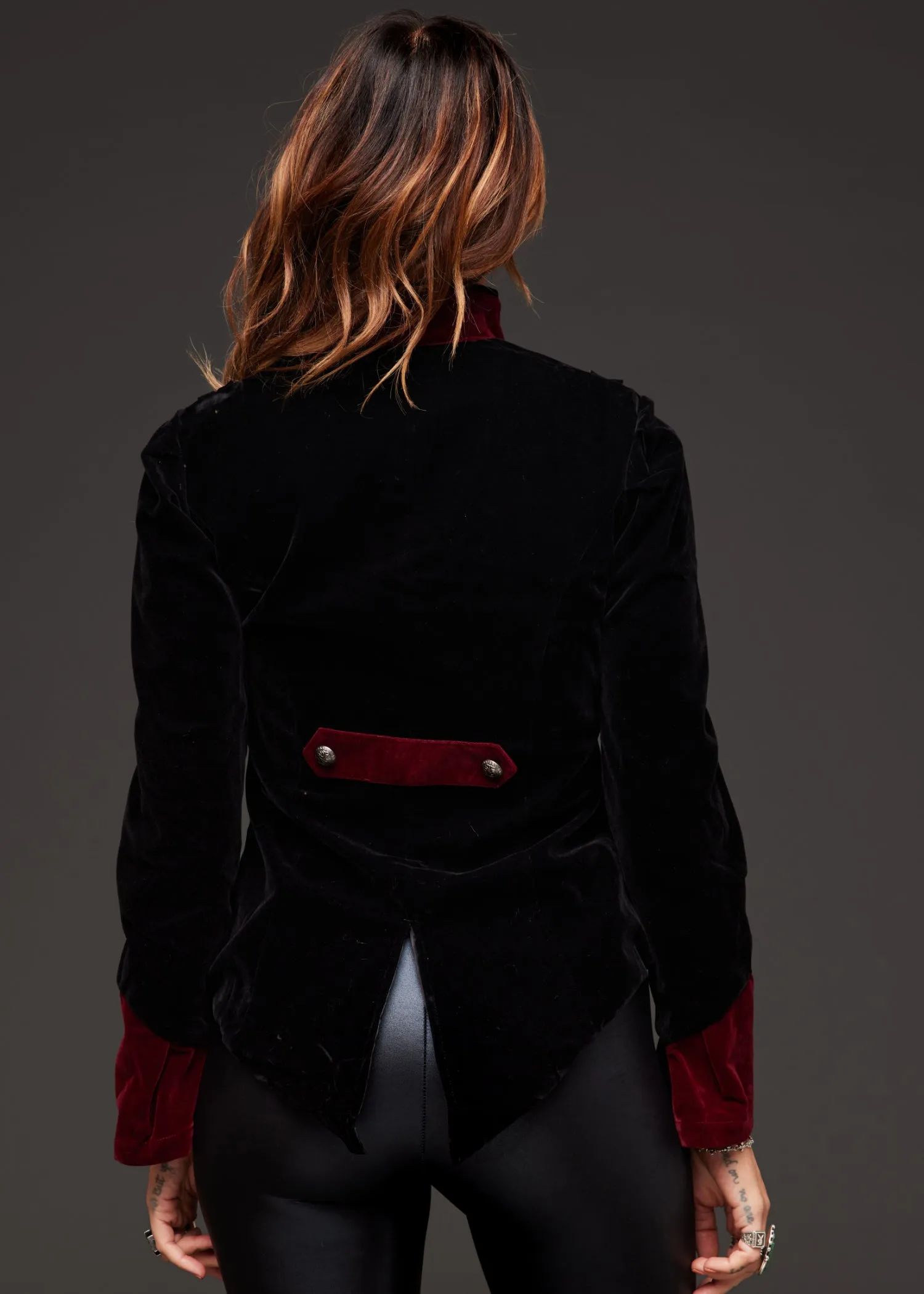 Midnight Hour Velvet Vampire Collar Jacket