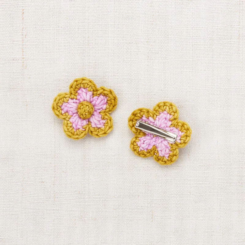 Misha & Puff - Medium Flower hair clips set - Pink Lilac