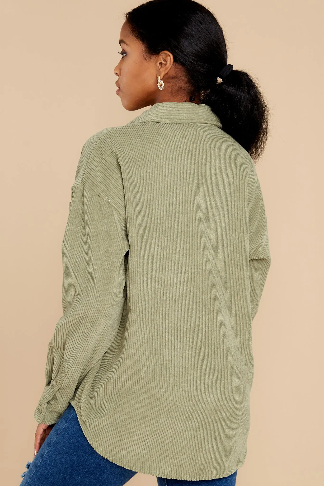 Morning Chill Olive Green Top