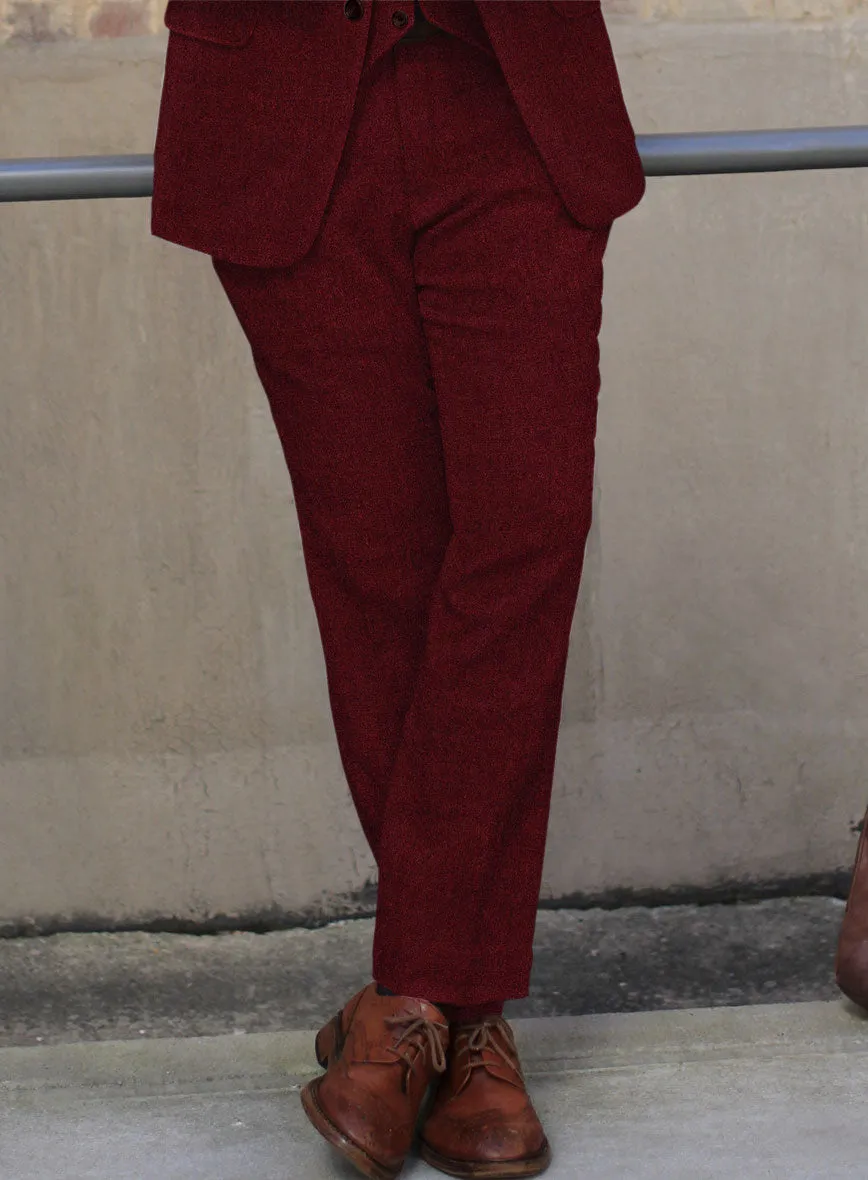 Naples Burgundy Tweed Suit