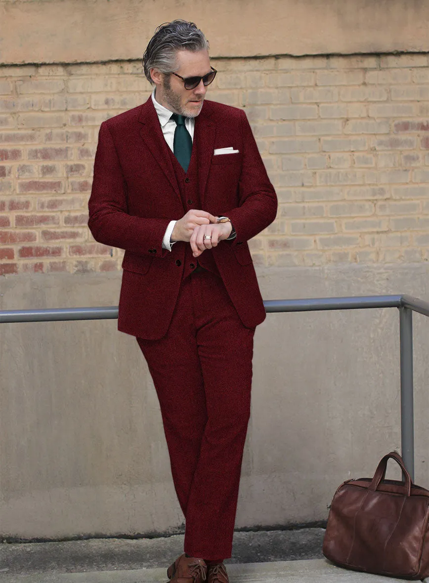 Naples Burgundy Tweed Suit