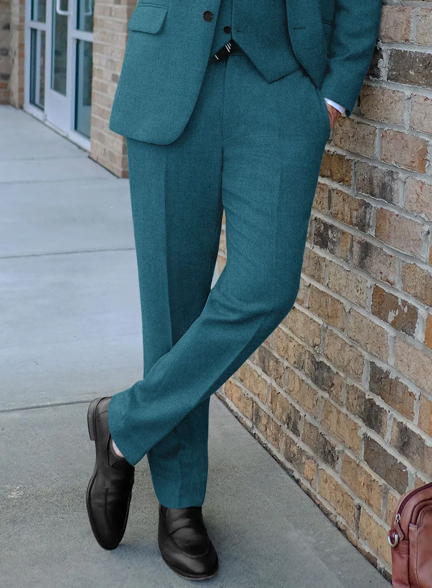 Naples Teal Blue Tweed Suit