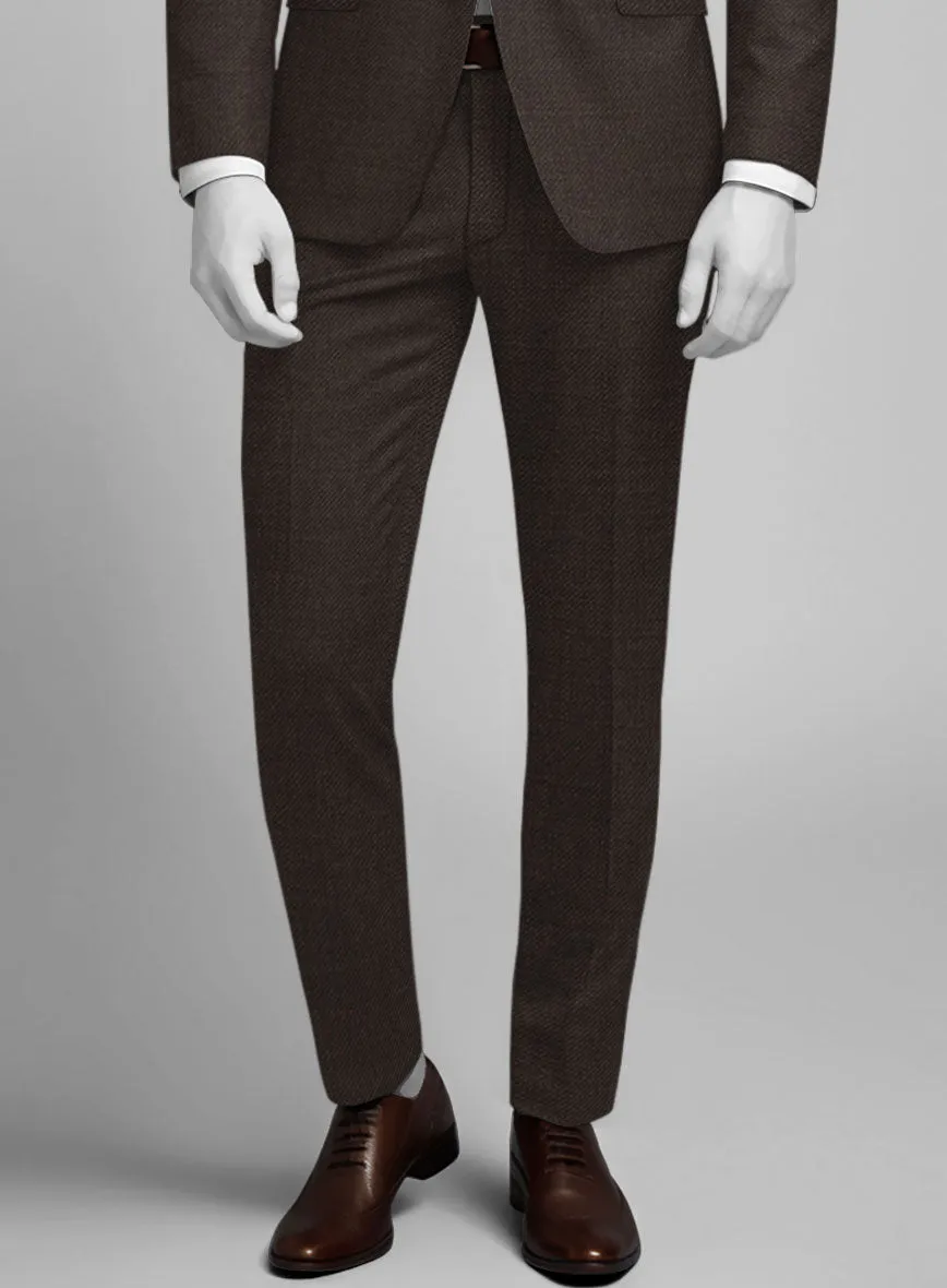 Napolean Dark Brown Wool Tuxedo Suit