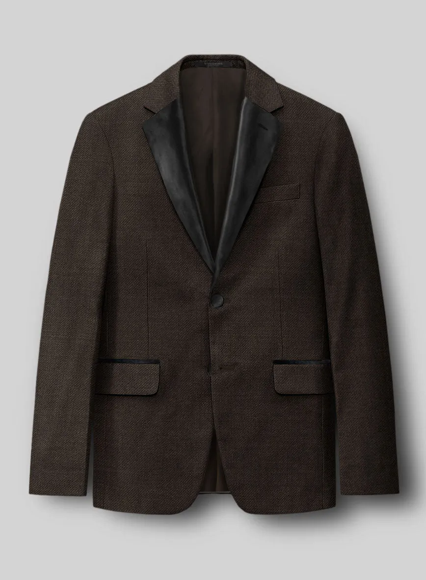 Napolean Dark Brown Wool Tuxedo Suit