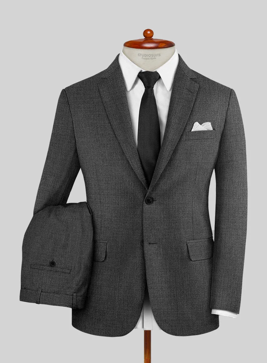 Napolean Stretch Dark Gray Wool Suit