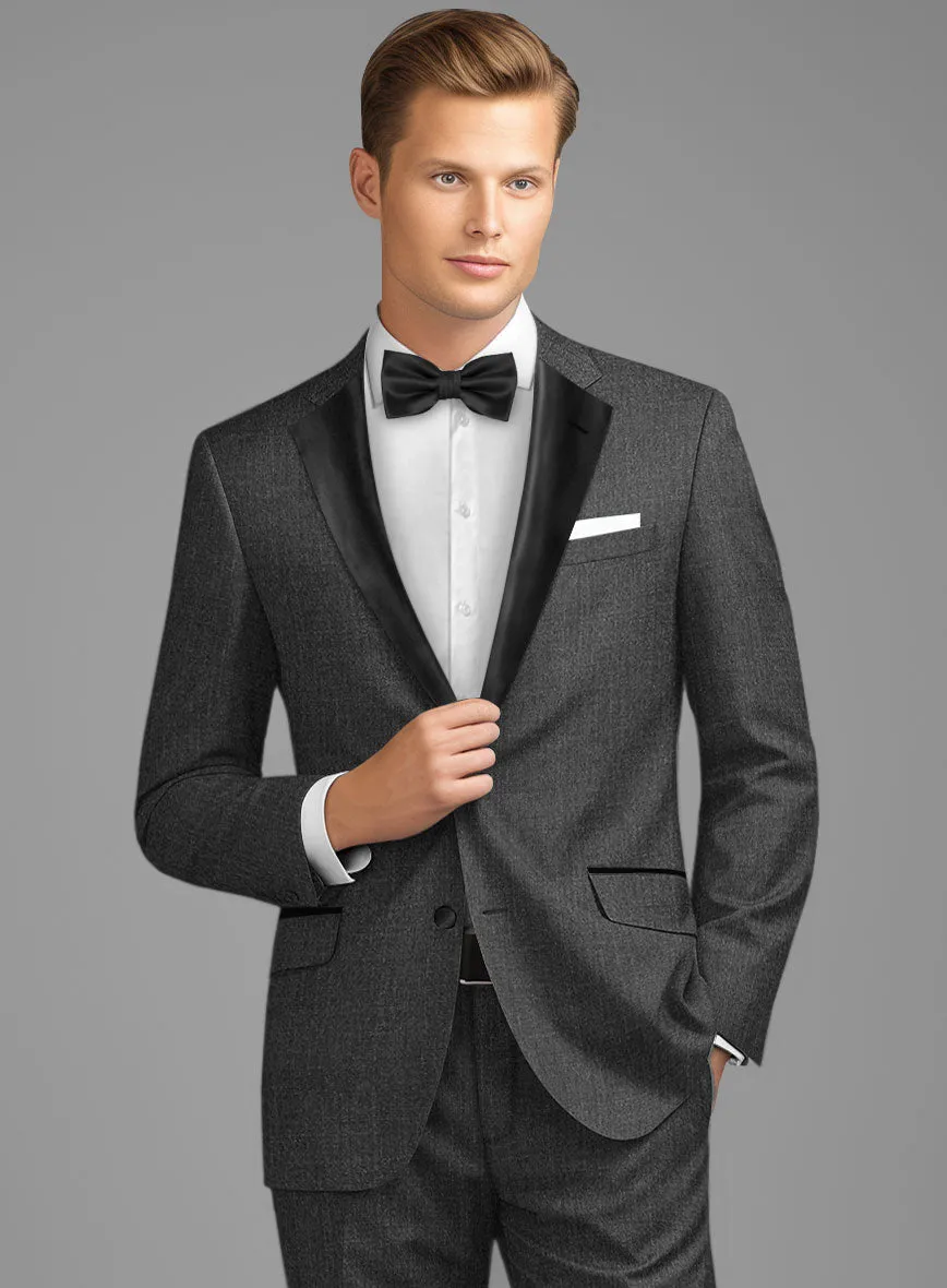 Napolean Stretch Dark Gray Wool Tuxedo Suit